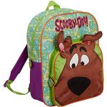 Sacs à dos scolaires verts en peluche Scooby-Doo look fashion pour fille 