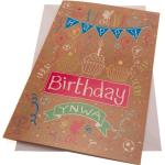 Score Draw, Enveloppes, You never walk alone Carte d'anniversaire en carton (23 cm x 15 cm, 1 x)