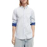 Scotch & Soda Slim-fit Contrast Trimmed Poplin Shirt Chemise, Blue 0765, XXL Homme