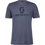Maillots de cyclisme Scott bleues foncé en jersey bio Taille S 