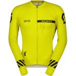 Maillots de cyclisme Scott jaunes en polyester Taille XL pour homme 