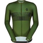 Maillots de cyclisme Scott vert olive en polyester respirants Taille XXL pour homme 