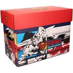 SD TOYS - Boîte de Rangement Superman, Boîte en Carton pour BD et Objets Préférés, Boîte avec Couvercle, Ultra-Résistante, 22 x 30 x 41 cm, Rouge