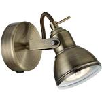 Searchlight Industrial 1 L Antique Brass Spotlight