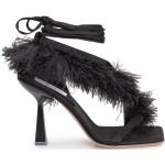 Sandales à talons Sebastian noires en cuir Pointure 40 look fashion pour femme 