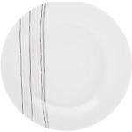Assiettes plates blanches en porcelaine en lot de 6 diamètre 27 cm 