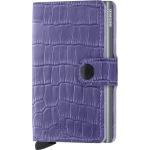 Porte-cartes bancaires violet lavande en cuir 