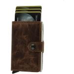 Secrid RFID Card Holder Card Protector Ville Vintage Brown Leather Wallet, Marron, Vintage, Marron, Vintage