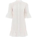 Robes chemisier See by Chloé blanches en popeline à volants Taille XS look casual pour femme 