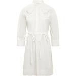 Robes See by Chloé blanches en dentelle à manches longues à manches longues à col rond Taille M look casual pour femme 