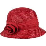 Chapeaux cloches Seeberger rouges en paille Tailles uniques look fashion pour femme 
