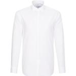Chemises Seidensticker blanches en coton sans repassage à manches longues col cassé Taille XS classiques pour homme en promo 