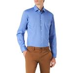 Chemises Seidensticker bleues en coton sans repassage à manches longues Taille 3 XL look fashion pour homme en promo 