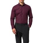 Chemises Seidensticker rouge bordeaux en coton à manches longues à manches longues Taille L look casual pour homme en promo 