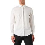 T-shirts Seidensticker blancs en coton avec broderie à manches longues à manches longues Taille M look casual pour homme en promo 