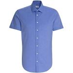 Chemises Seidensticker bleues sans repassage col kent Taille S look business pour homme en promo 