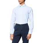 Chemises Seidensticker bleues en coton à manches longues lavable en machine à manches longues look business pour homme en promo 
