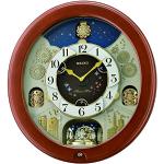 Seiko Melodies in Motion Horloge Murale avec Pendule Rotatif, Bois, Marron, 15,2 x 53,4 x 49,5 cm