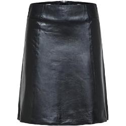 SELECTED FEMME Femme Slfnew Ibi Mw Leather Skirt B Noos jupe en cuir, Noir, 42 EU