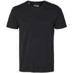 T-shirts Selected Homme noirs à manches courtes bio à manches courtes à col rond Taille XL look fashion pour homme 