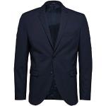 Vestes de costume d'automne Selected Homme bleues Taille XL look business pour homme 