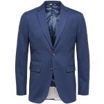 Blazers longs Selected Homme bleus en polyester à manches longues Taille 3 XL look fashion pour homme en promo 