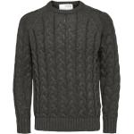 Pulls col rond d'automne Selected Homme gris à col rond Taille XL look casual pour homme 