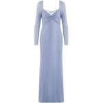 Maxis robes Self Portrait bleus clairs en fil filet à strass maxi Taille XS pour femme 