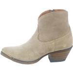 Bottines Sendra Boots beiges en cuir en cuir à fermetures éclair Pointure 37 look fashion pour femme 