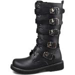 Chaussures de randonnée noires imperméables à talons chunky à bouts ronds à lacets Pointure 41 look Punk pour homme en promo 