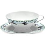 Tasses à thé Serax blanches à fleurs en porcelaine à motif fleurs en lot de 2 