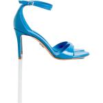 Sandales à talons bleues en cuir Pointure 41 look fashion pour femme 