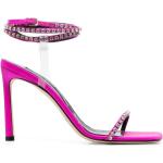 Sergio Rossi sandales en cuir à ornements en cristal 110 mm - Rose