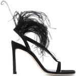 Sandales à talons Sergio Rossi noires en cuir de veau à talons aiguilles Pointure 39 look fashion pour femme 