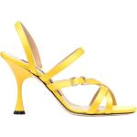 Sandales Sergio Rossi jaunes en cuir en cuir Pointure 40 look fashion pour femme 