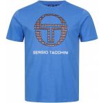 T-shirts col rond Sergio Tacchini bleus en coton à manches courtes à col rond Taille S pour homme 