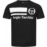 T-shirts à imprimés Sergio Tacchini noirs en coton à manches courtes à col rond Taille XS pour homme 