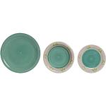 Assiettes plates turquoise diamètre 36 cm 