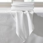 Serviettes de table Blancheporte blanches en coton en lot de 6 en promo 