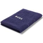 Serviettes de bain HUGO BOSS BOSS bleus foncé en coton 