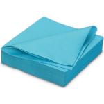 Serviettes en papier bleus azur 