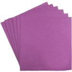 Serviettes de table violet lavande en tissu à motif fleurs 