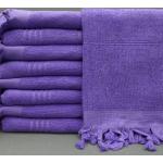 Serviettes éponge violettes 90x180 pour enfant 