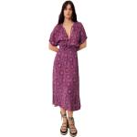 Robes Sessùn violettes en viscose à manches longues midi à manches longues Taille XS pour femme 
