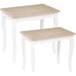 Tables d'appoint Atmosphera blanches en pin 