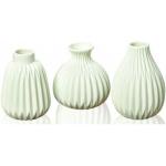 Vases design Wadiga blancs en porcelaine de 11 cm en lot de 3 