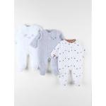 Pyjamas en velours Noukies blancs en velours à motif ours lot de 3 Taille 3 mois pour bébé de la boutique en ligne Vertbaudet.fr 