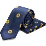 Pochettes de soirée Trendhim bleu marine à motif fleurs de costume pour homme 