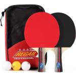 Raquettes de ping pong rouges en caoutchouc 
