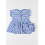 Robes à manches courtes Noukies bleues à rayures en popeline Taille 3 ans pour fille en promo de la boutique en ligne Vertbaudet.fr 